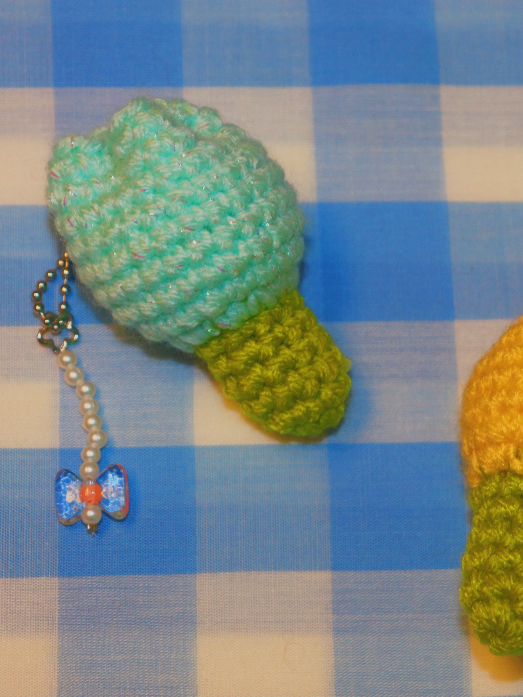 Tulip Crochet Keychain