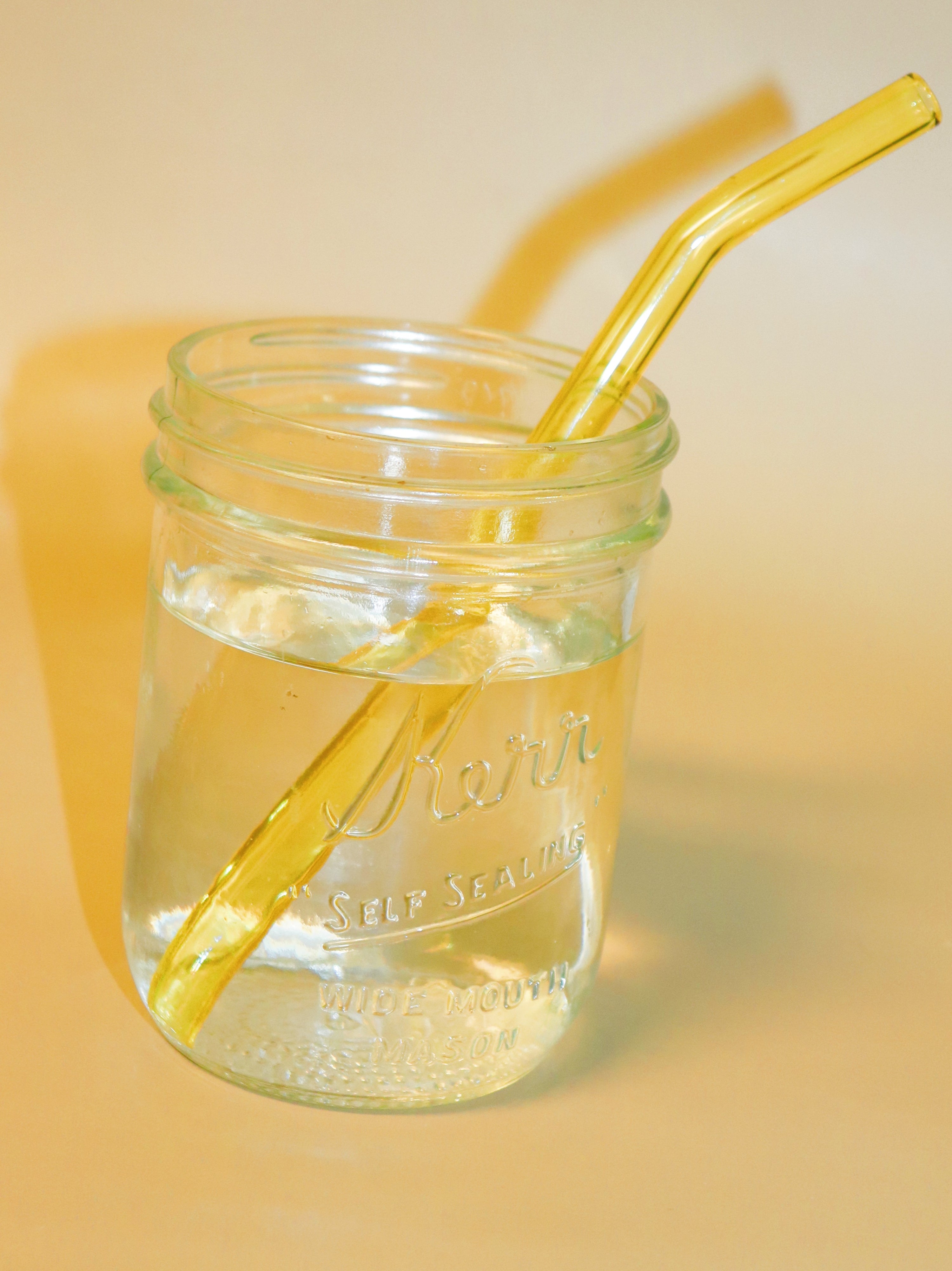 Amber Glass Straws