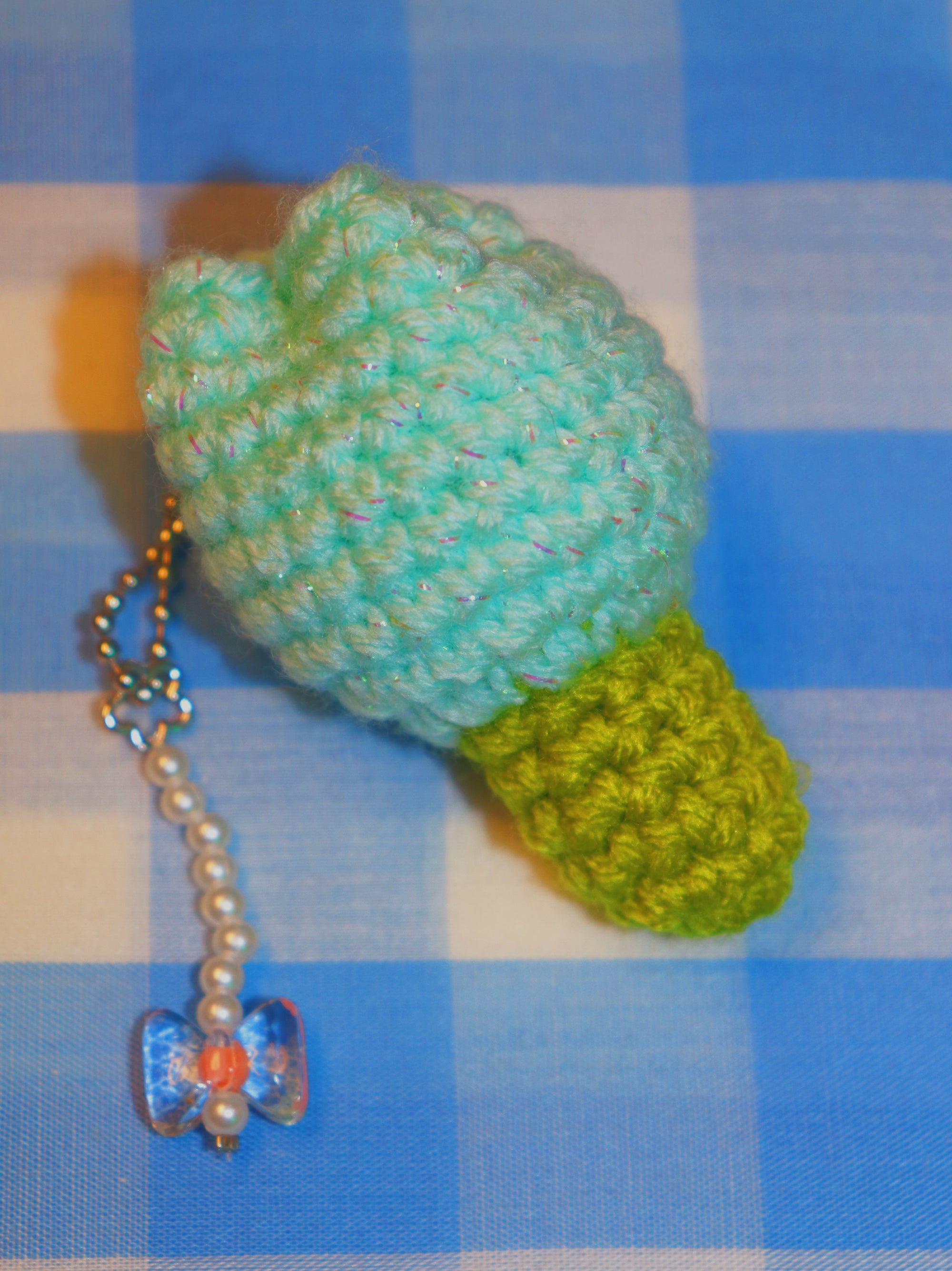 Tulip Crochet Keychain