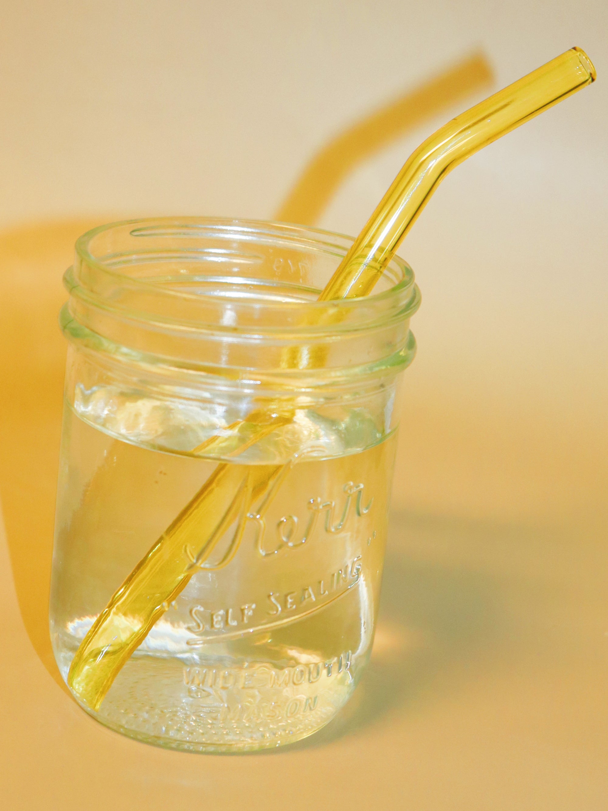 Amber Glass Straws