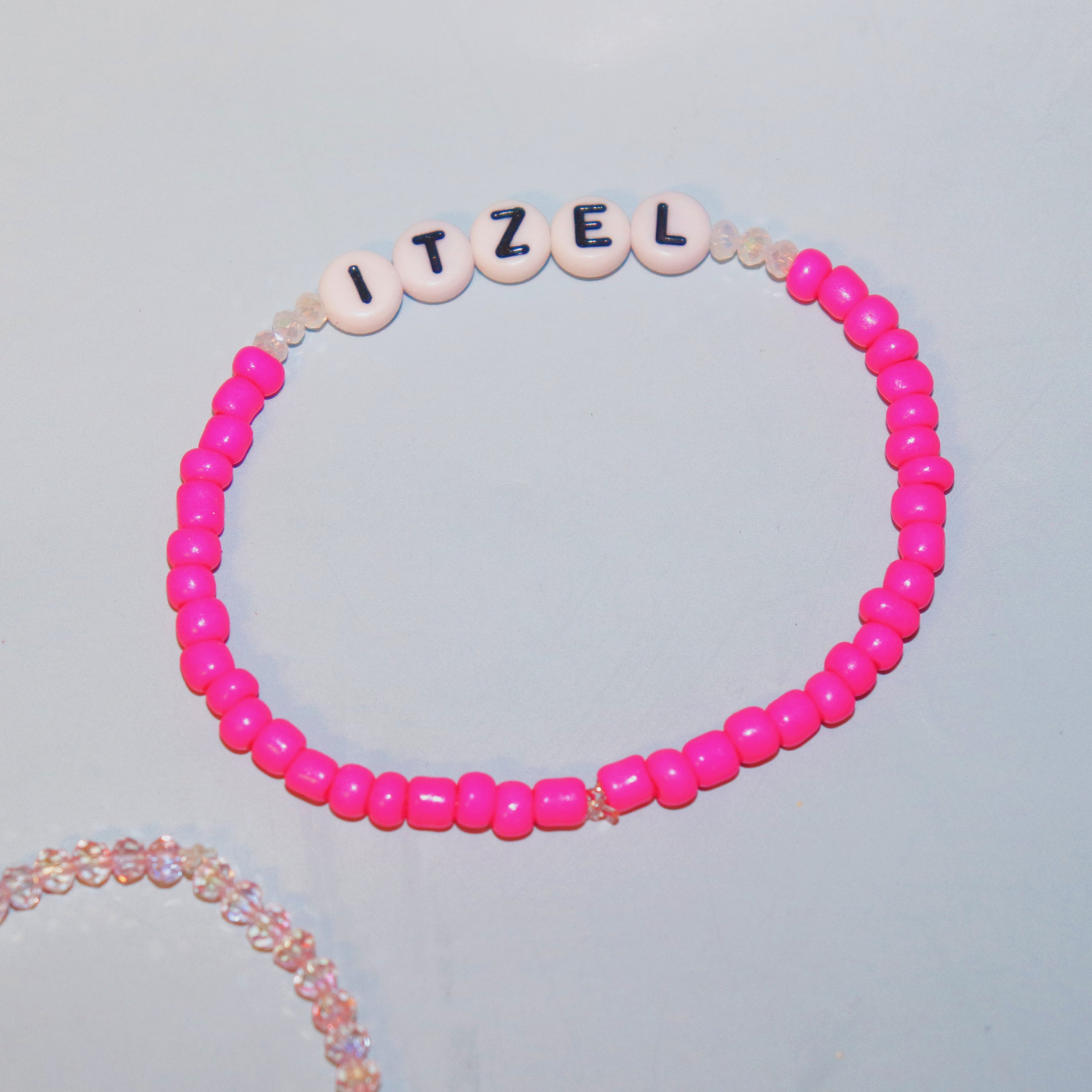 Itzel Pink Beaded Bracelet