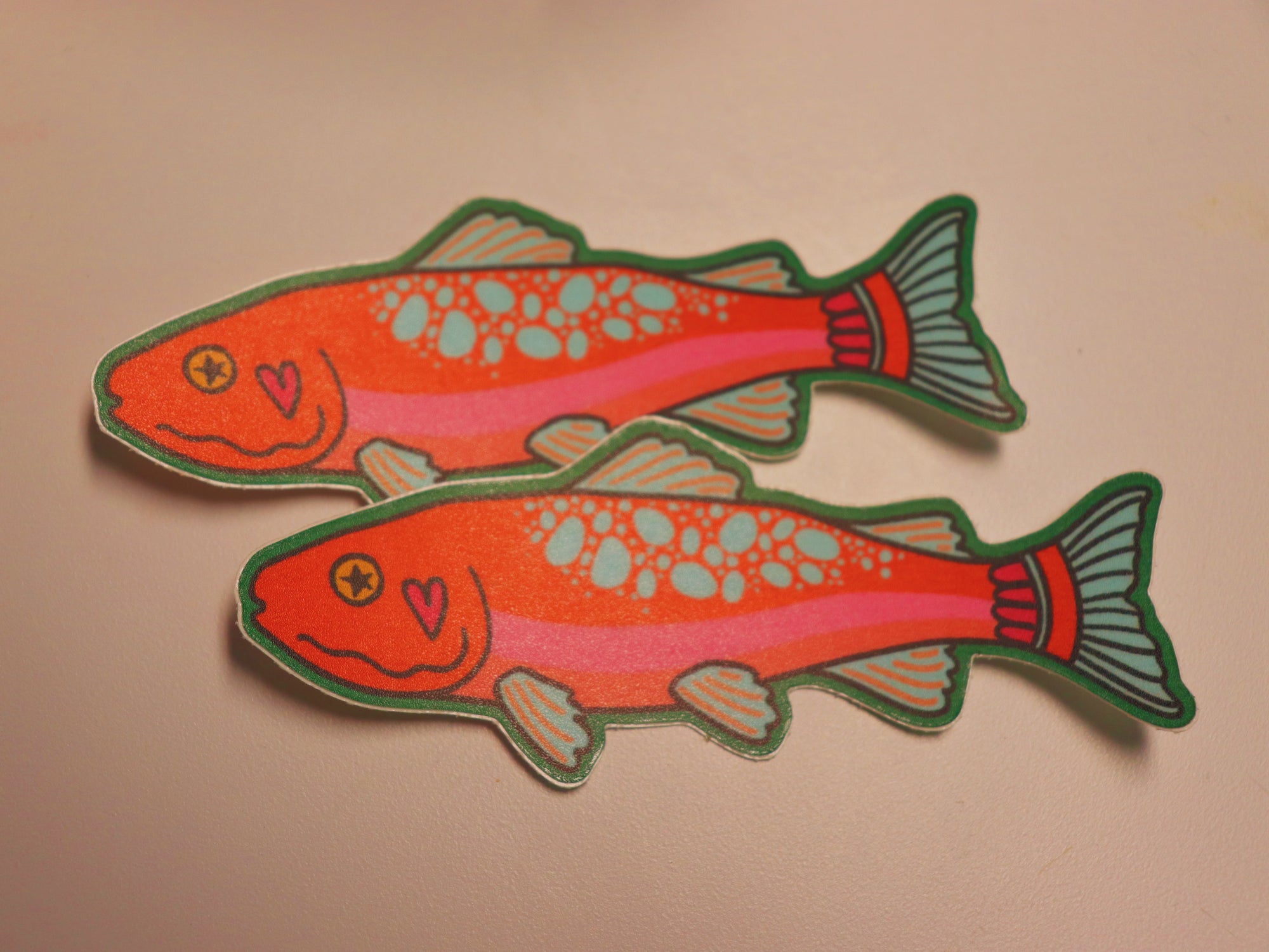 Pink Sardine Fish Sticker