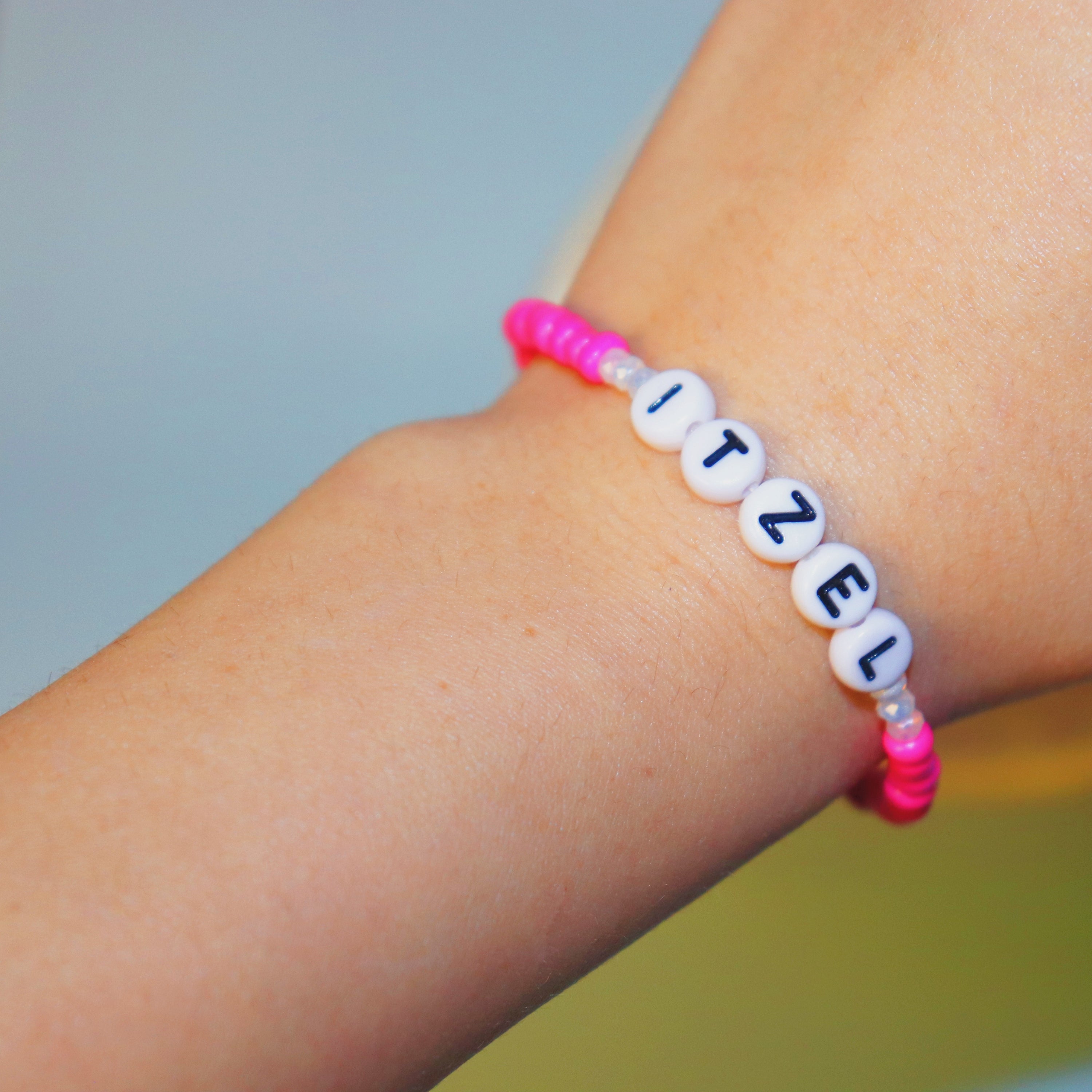 Itzel Pink Beaded Bracelet