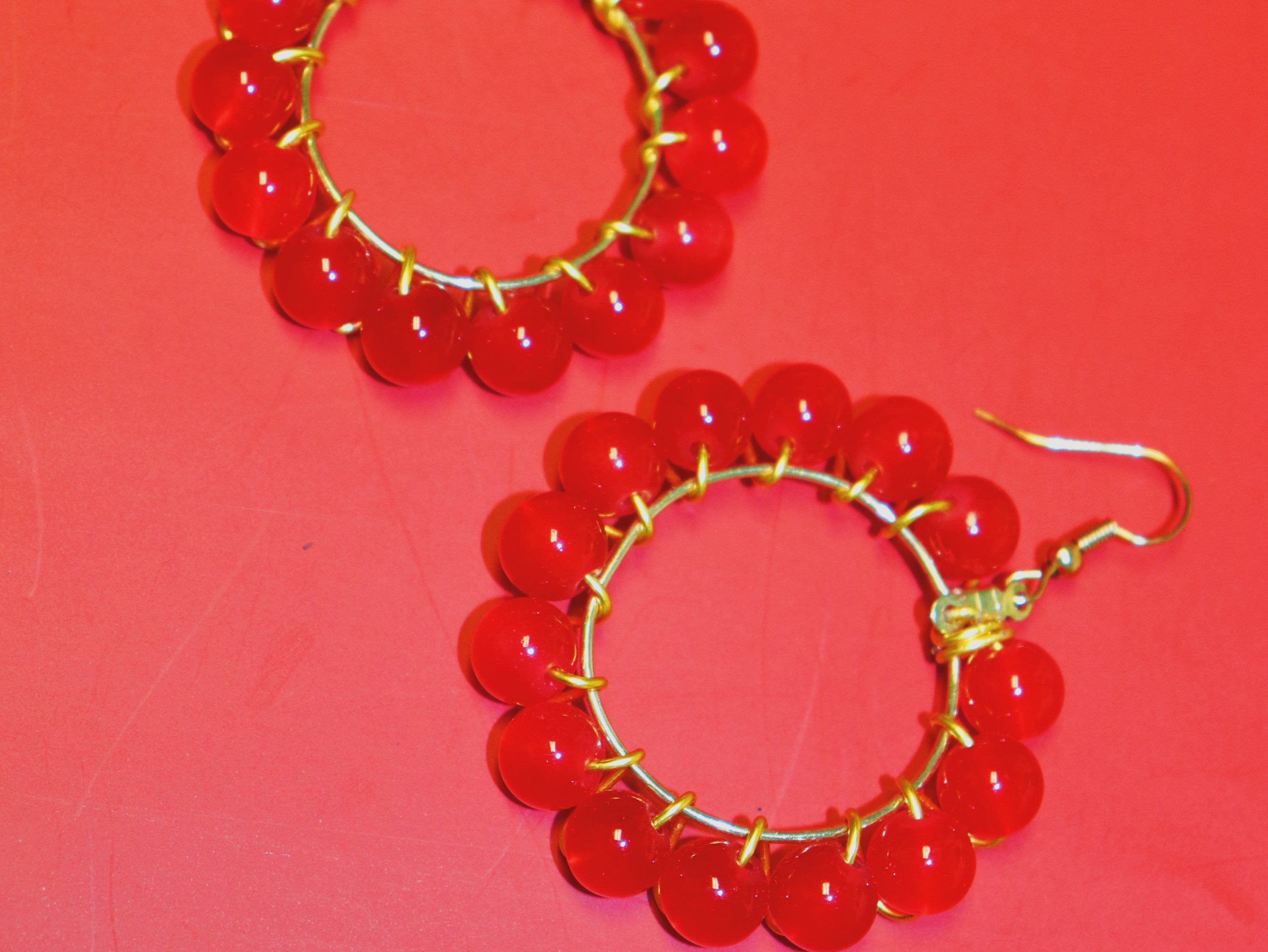 Cherry Pop Hoop Earrings