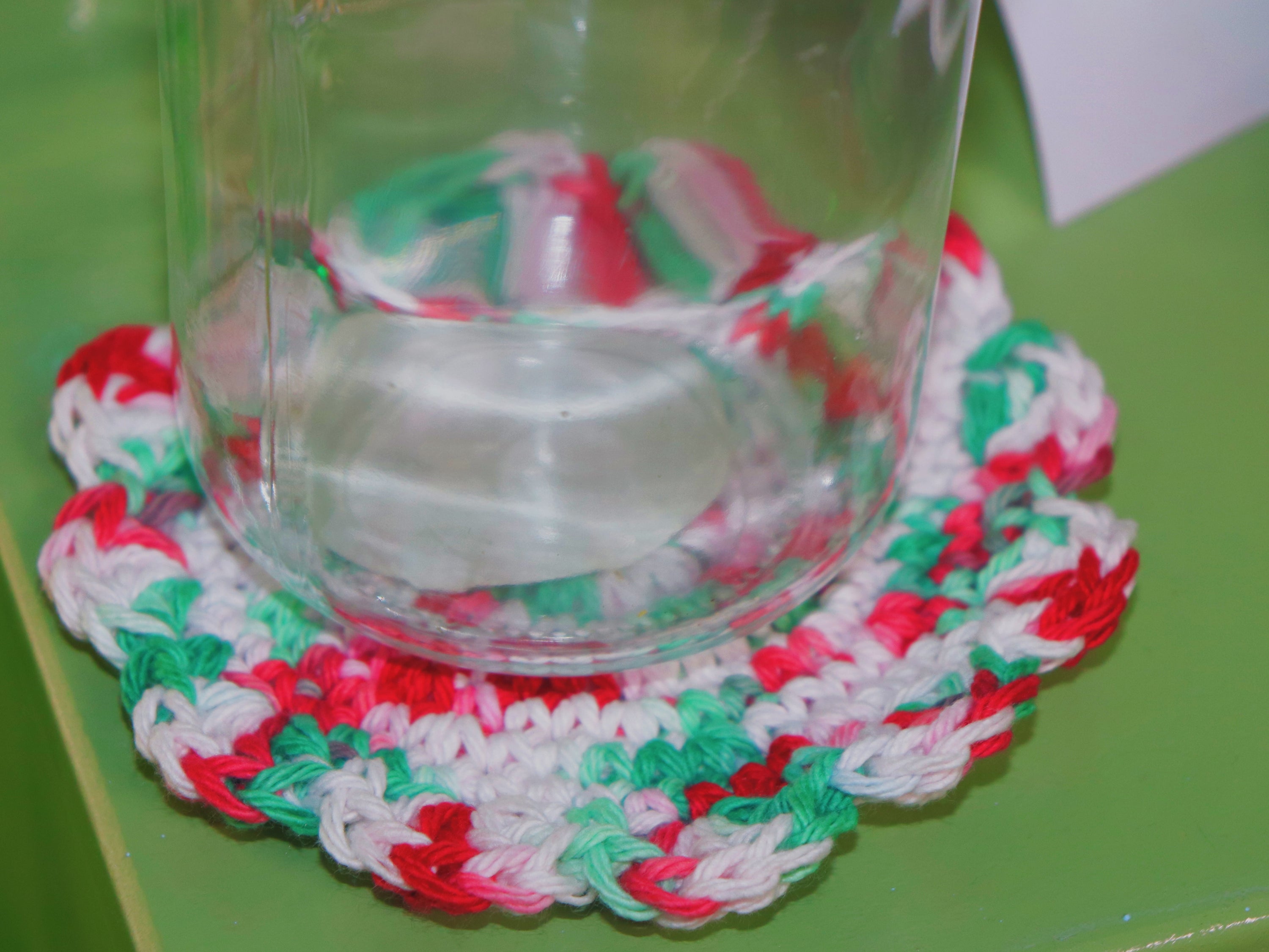 Holiday Bloom Crochet Coaster