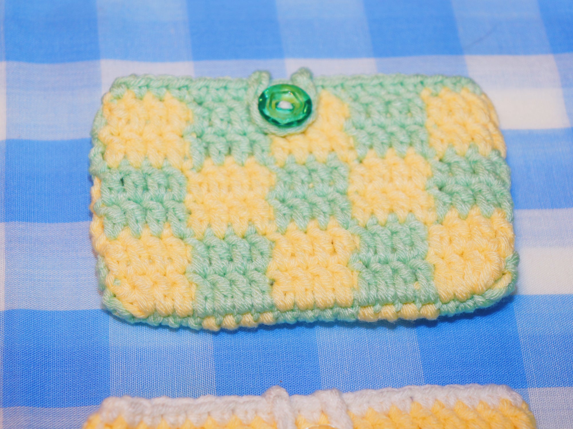 Checkerboard Crochet Wallet