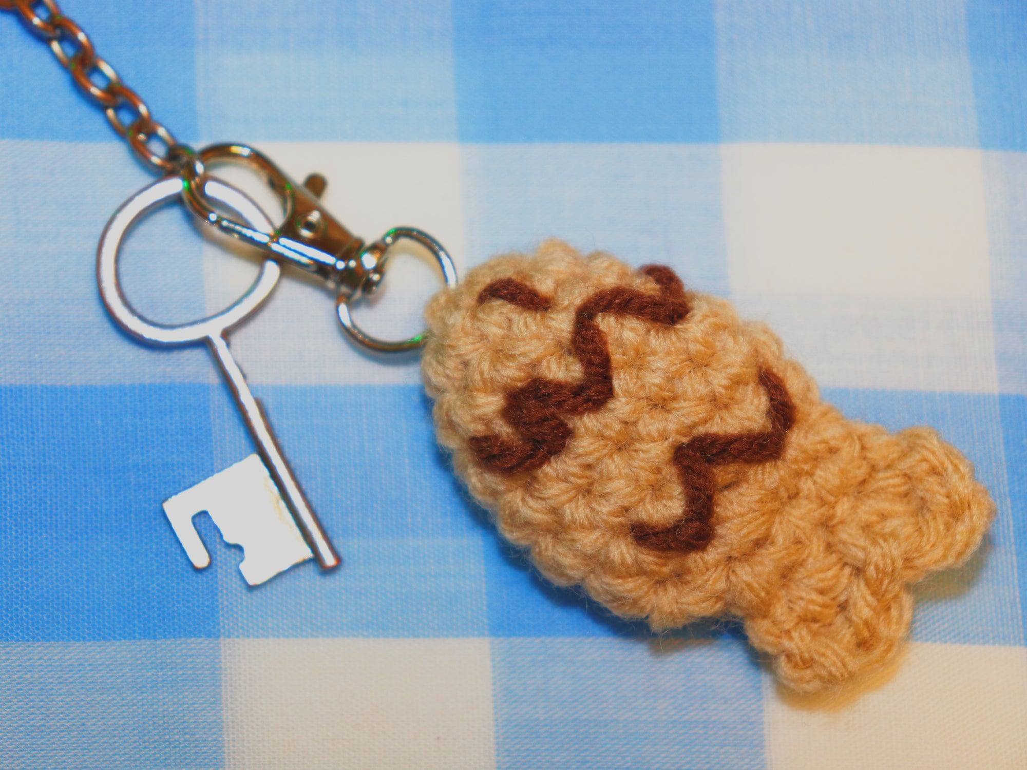 Bungeoppang Fish Crochet Keychain