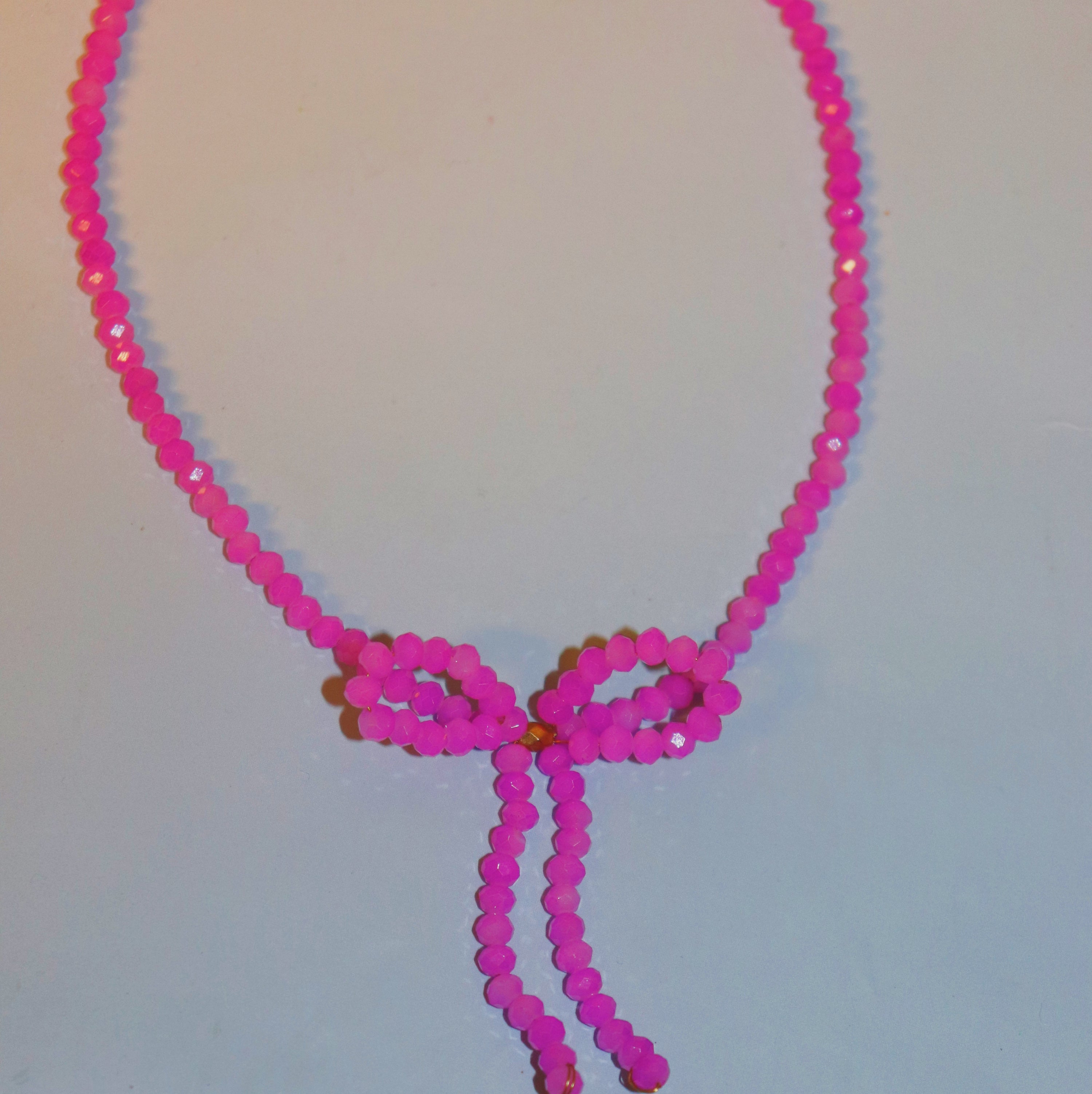 Purple Bow Necklace