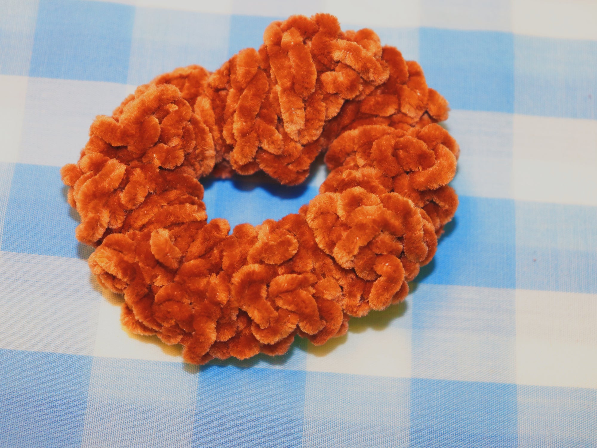 Cocoa Swirl Crochet Scrunchie