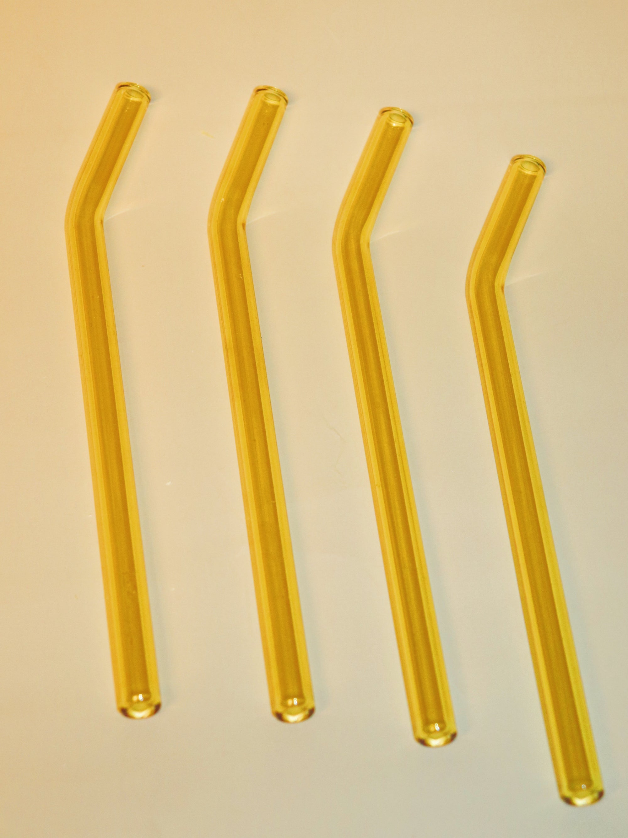 Amber Glass Straws