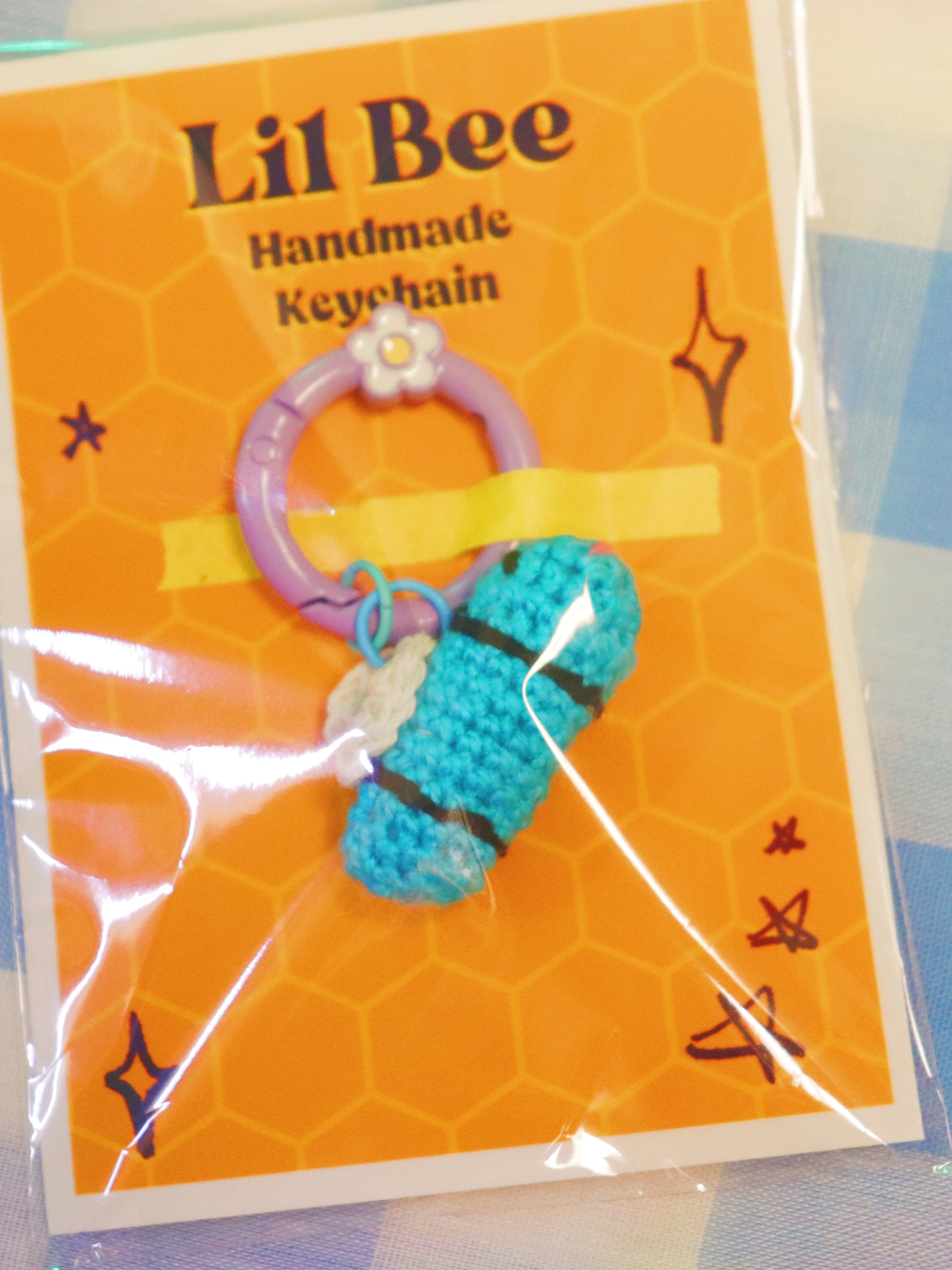 Lil Bee Crochet Keychain