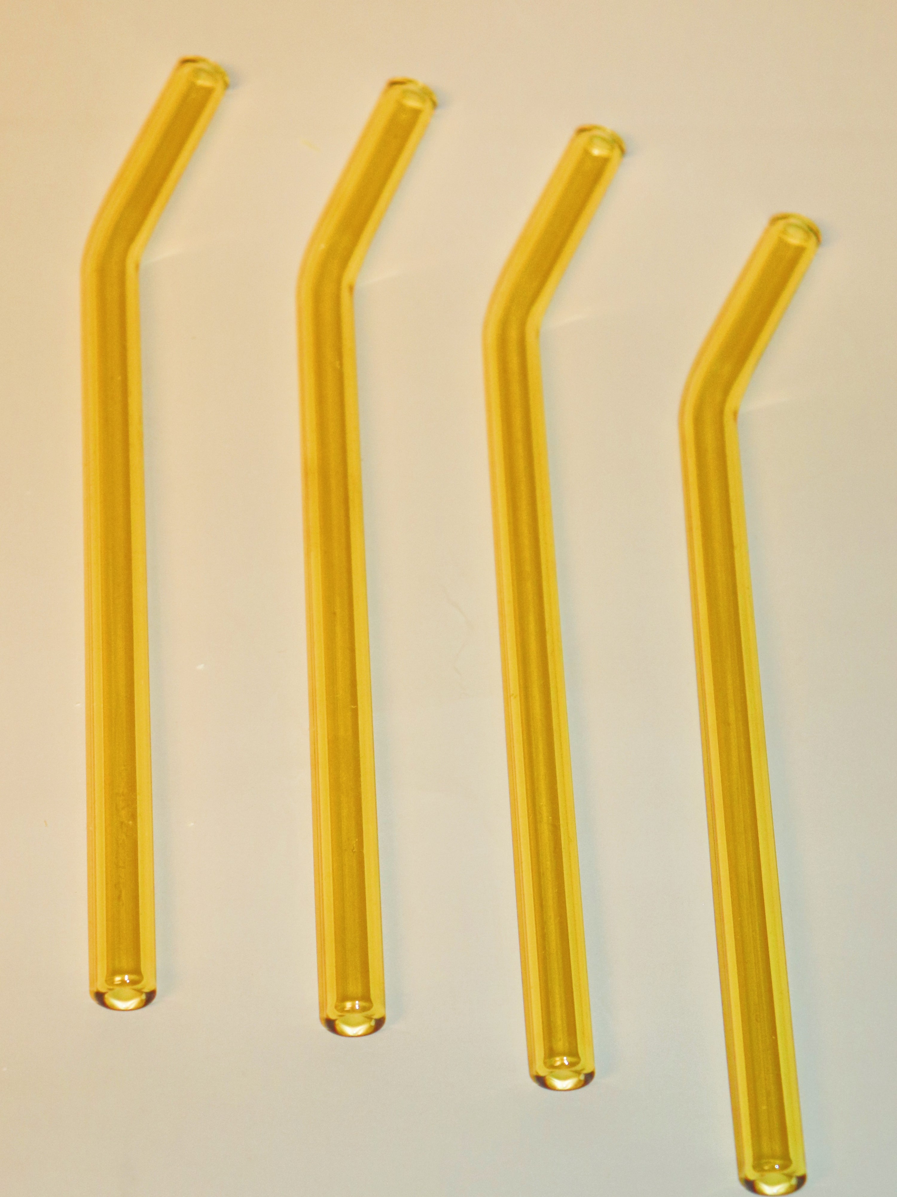 Amber Glass Straws