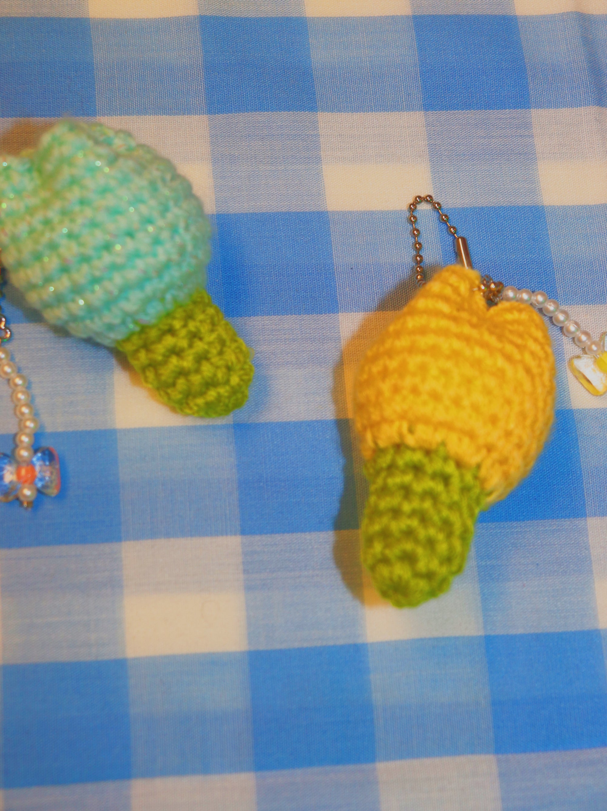 Tulip Crochet Keychain