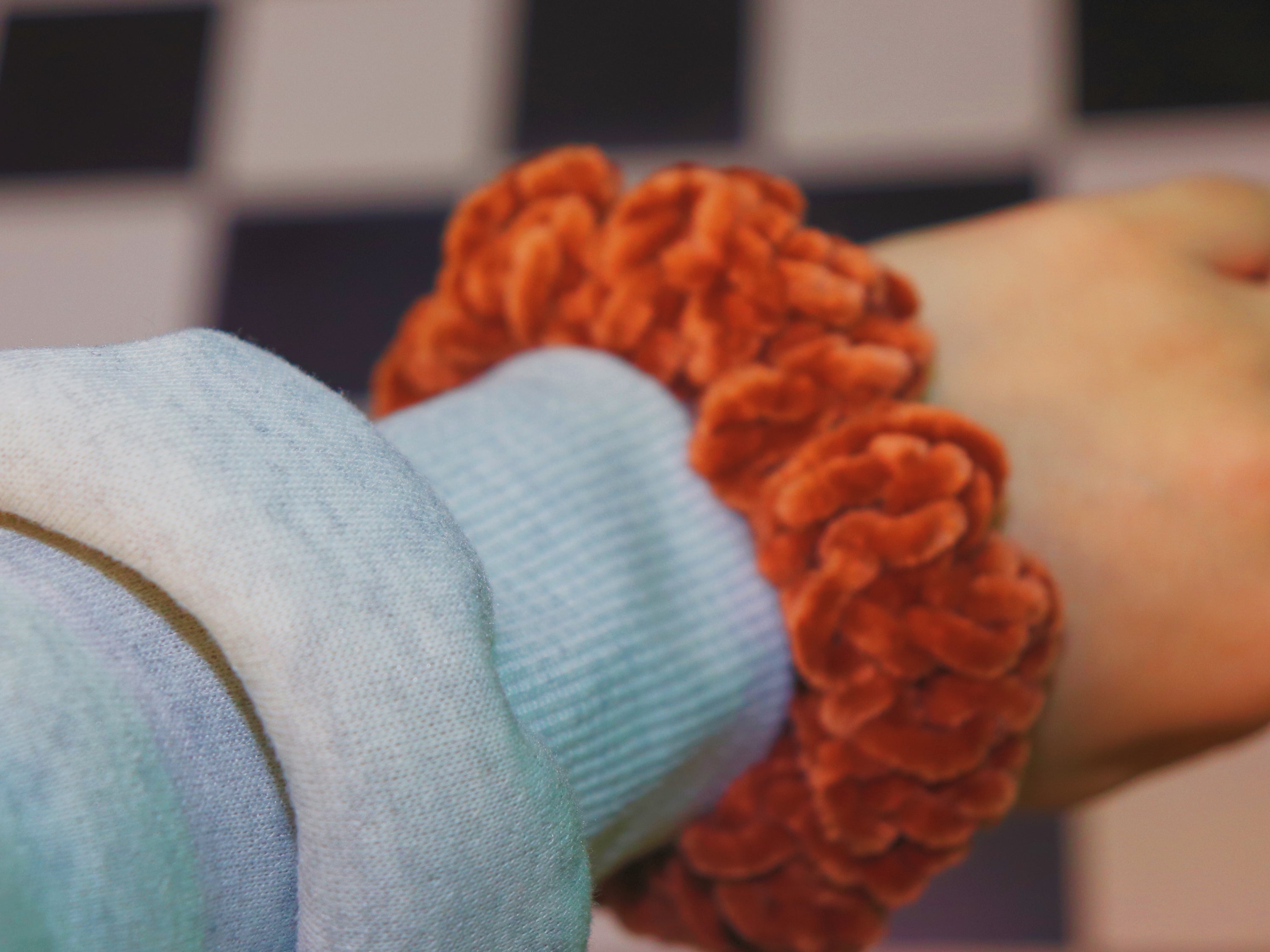 Cocoa Swirl Crochet Scrunchie