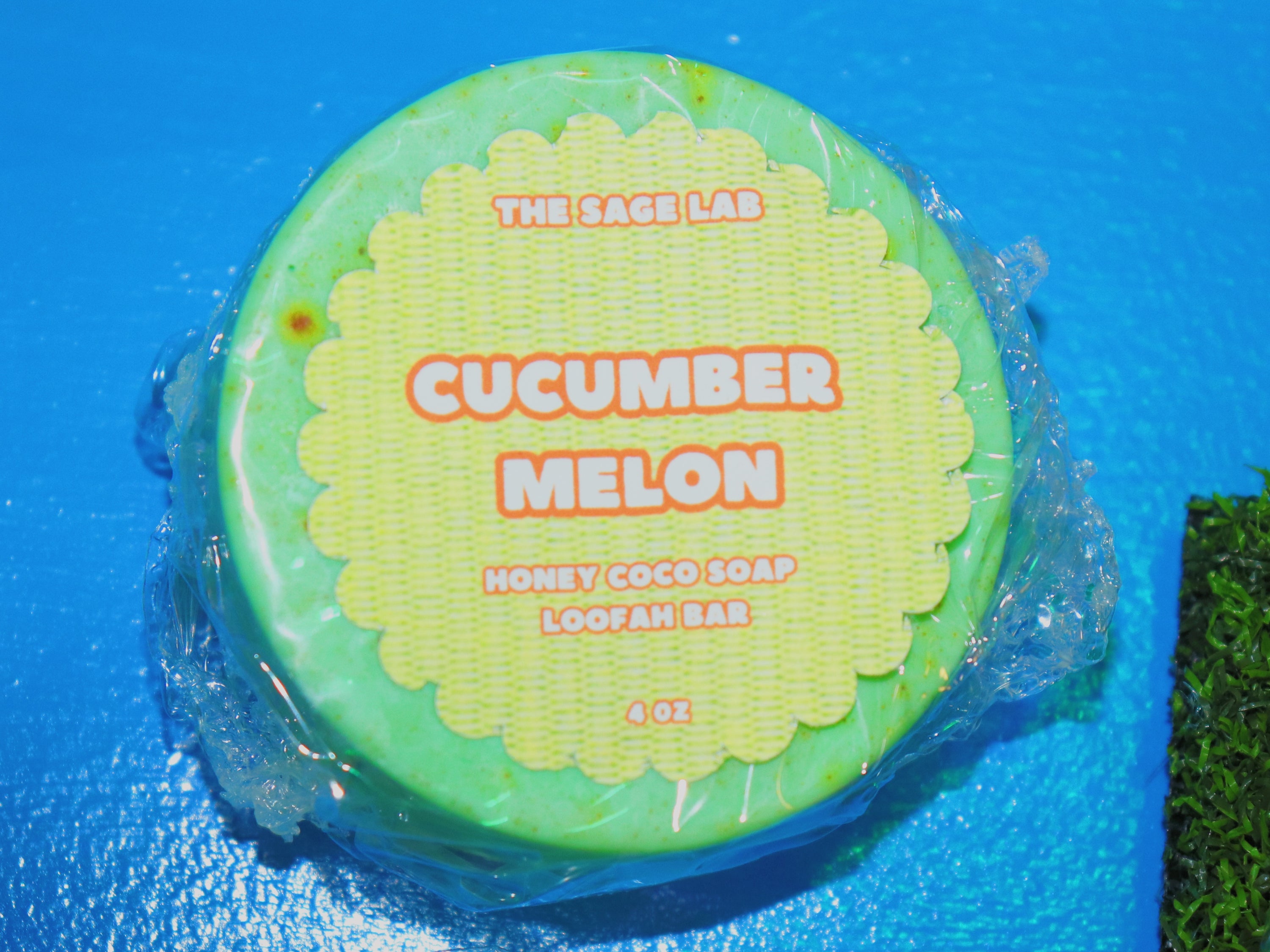 Cucumber Melon Soap with Loofah and Turmeric