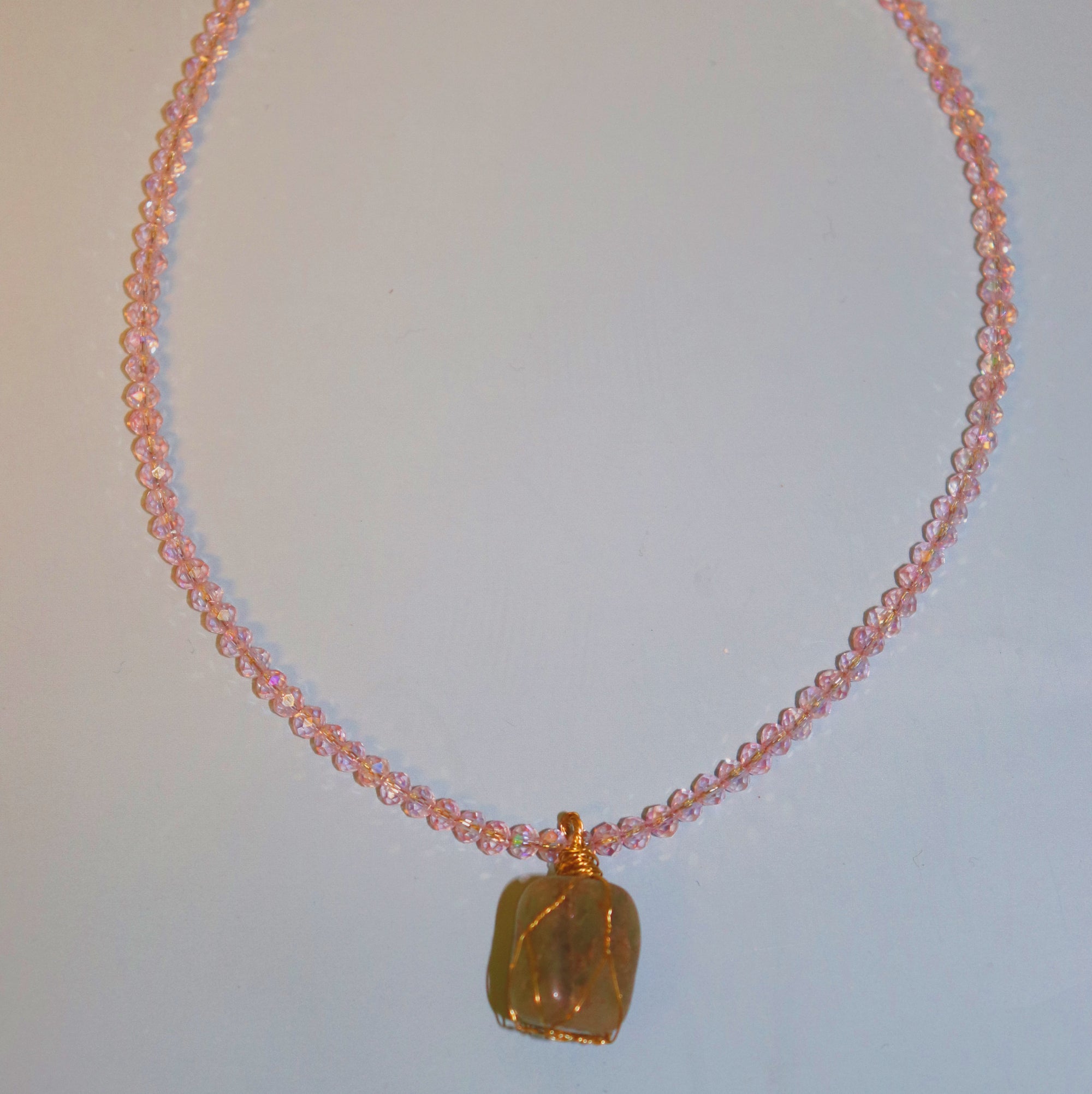 Golden Aura Quartz Necklace