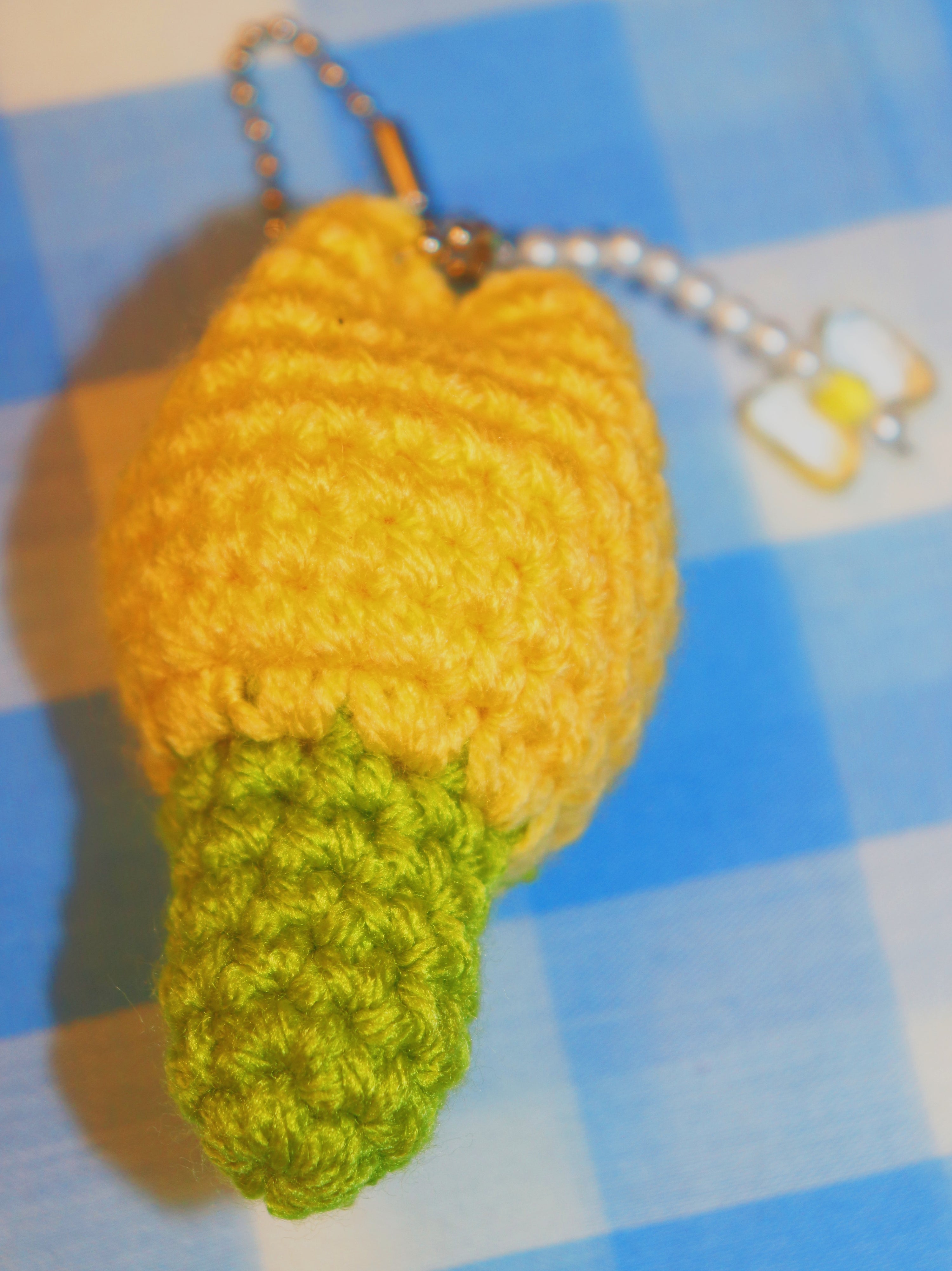 Tulip Crochet Keychain