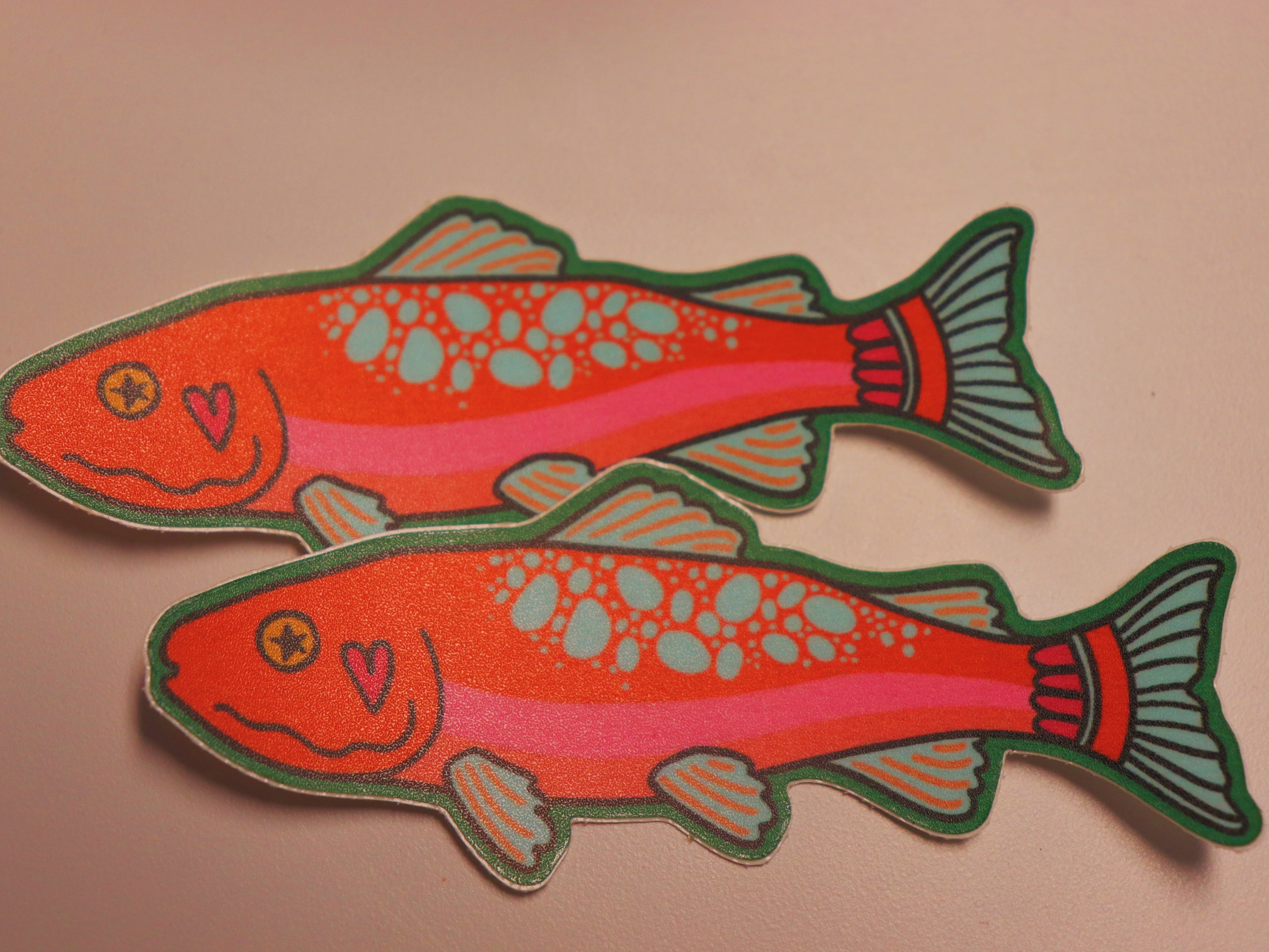 Pink Sardine Fish Sticker