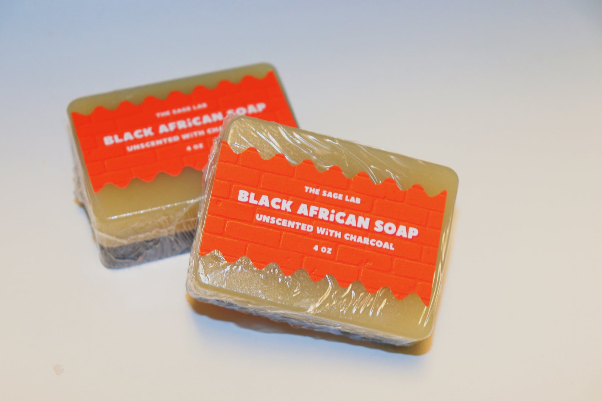 Black African Soap Unscented with Charcoal