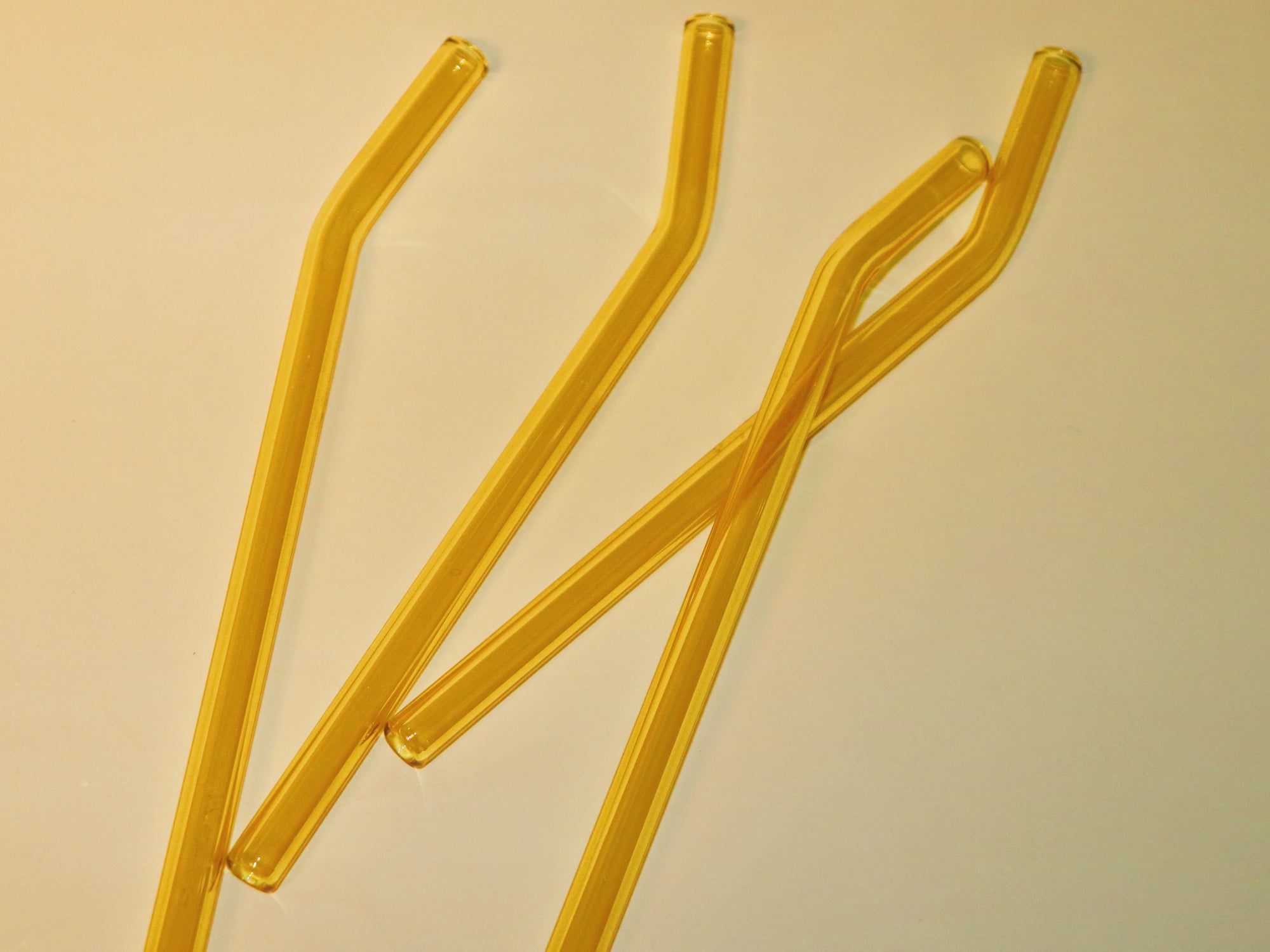 Amber Glass Straws