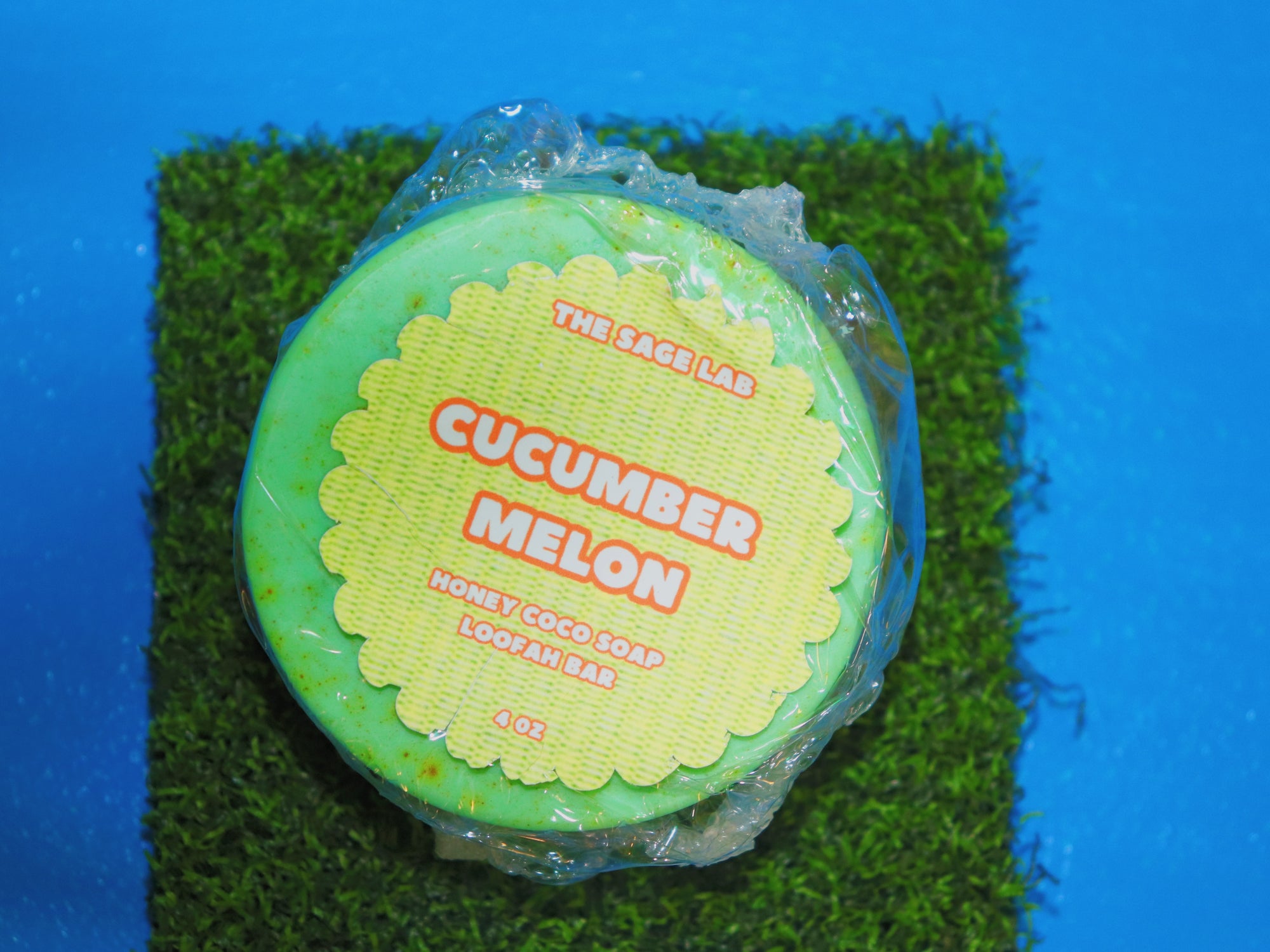 Cucumber Melon Soap with Loofah and Turmeric