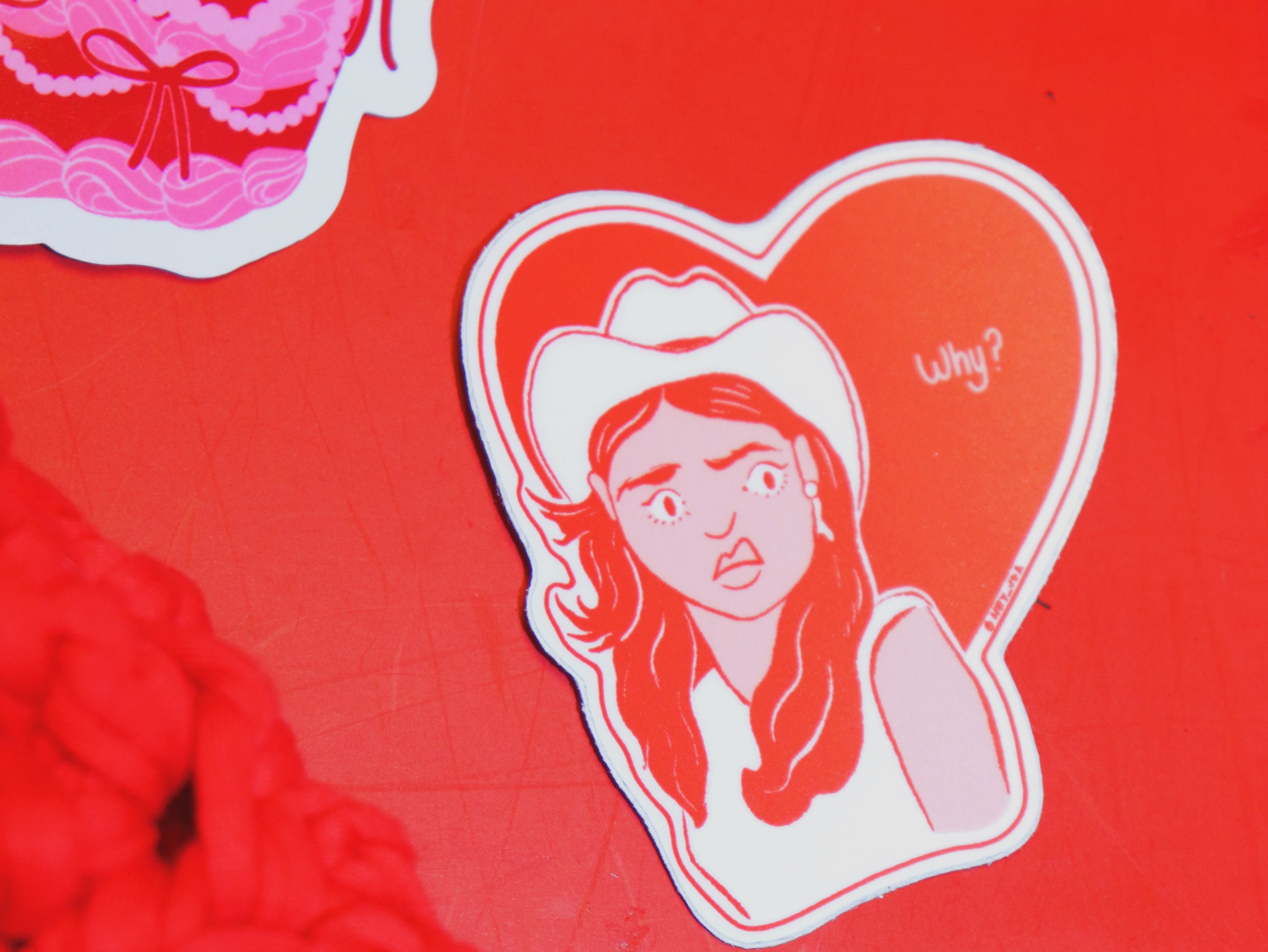 Heart Girl Sticker - Why?