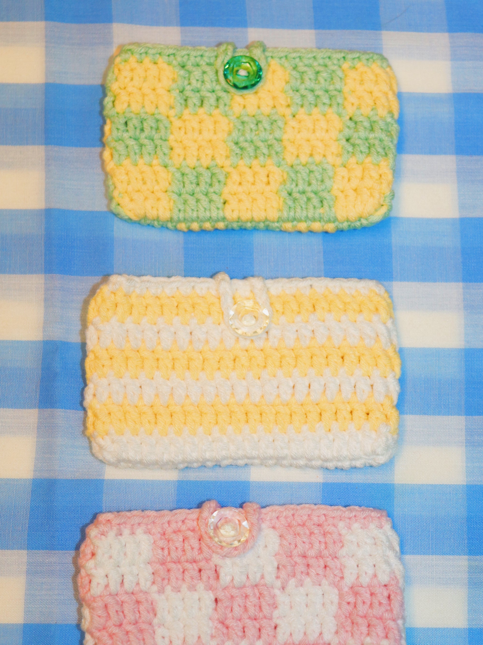 Checkerboard Crochet Wallet