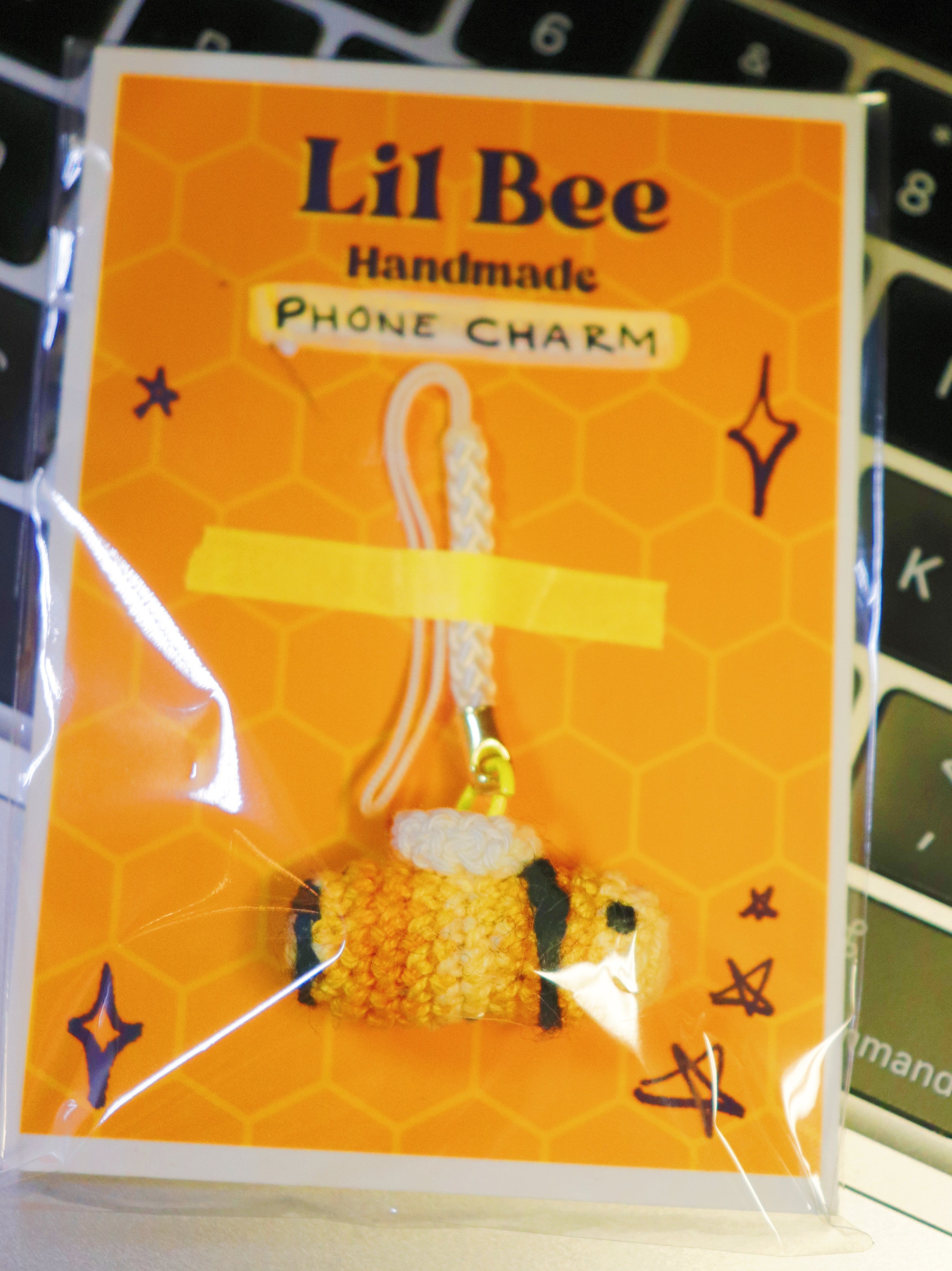 Lil Bee Crochet Phone Charm