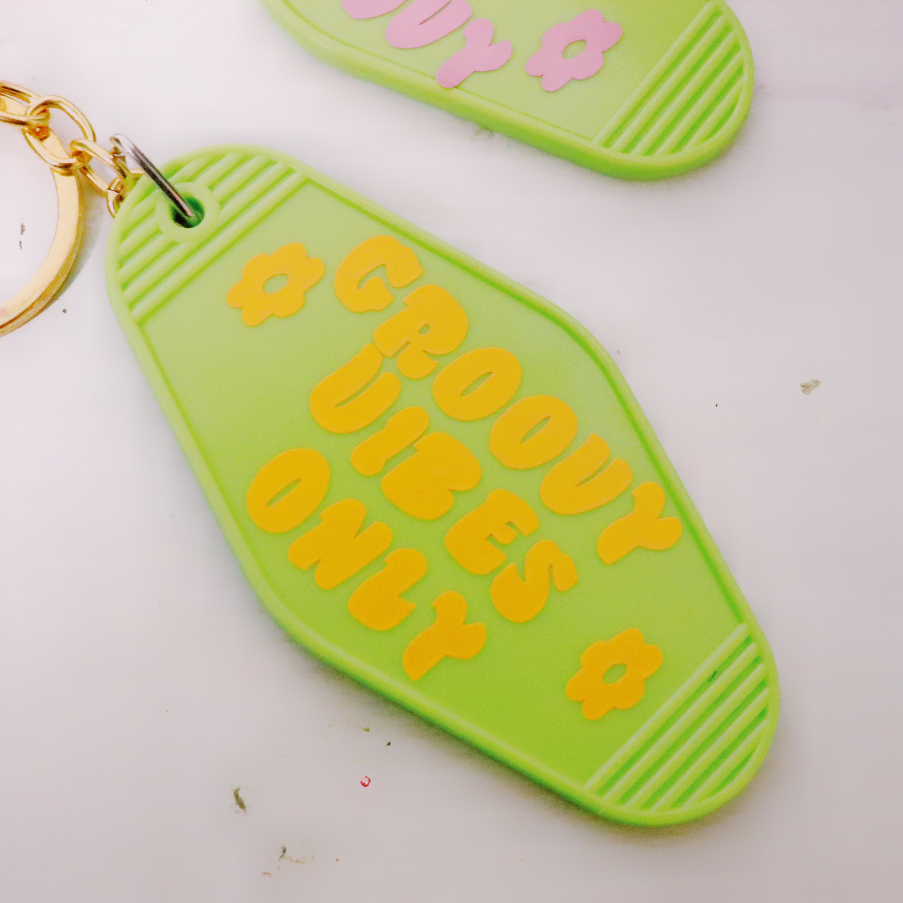 GROOVY VIBES ONLY KEYCHAIN