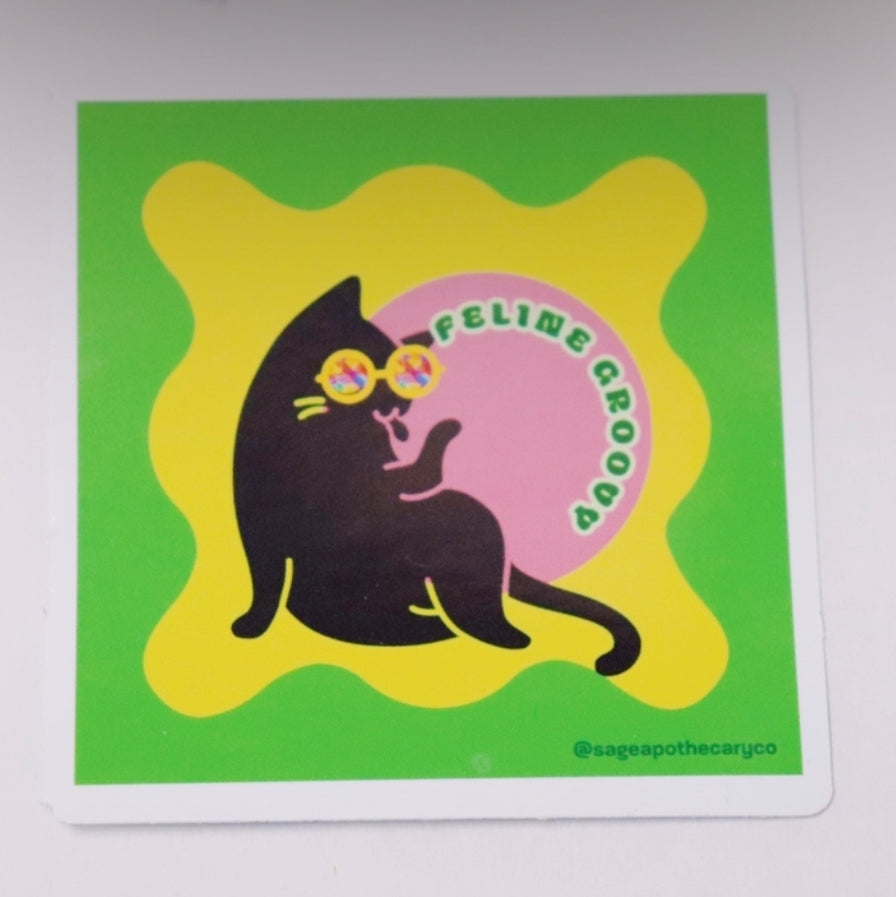 FELINE GROOVY Sticker