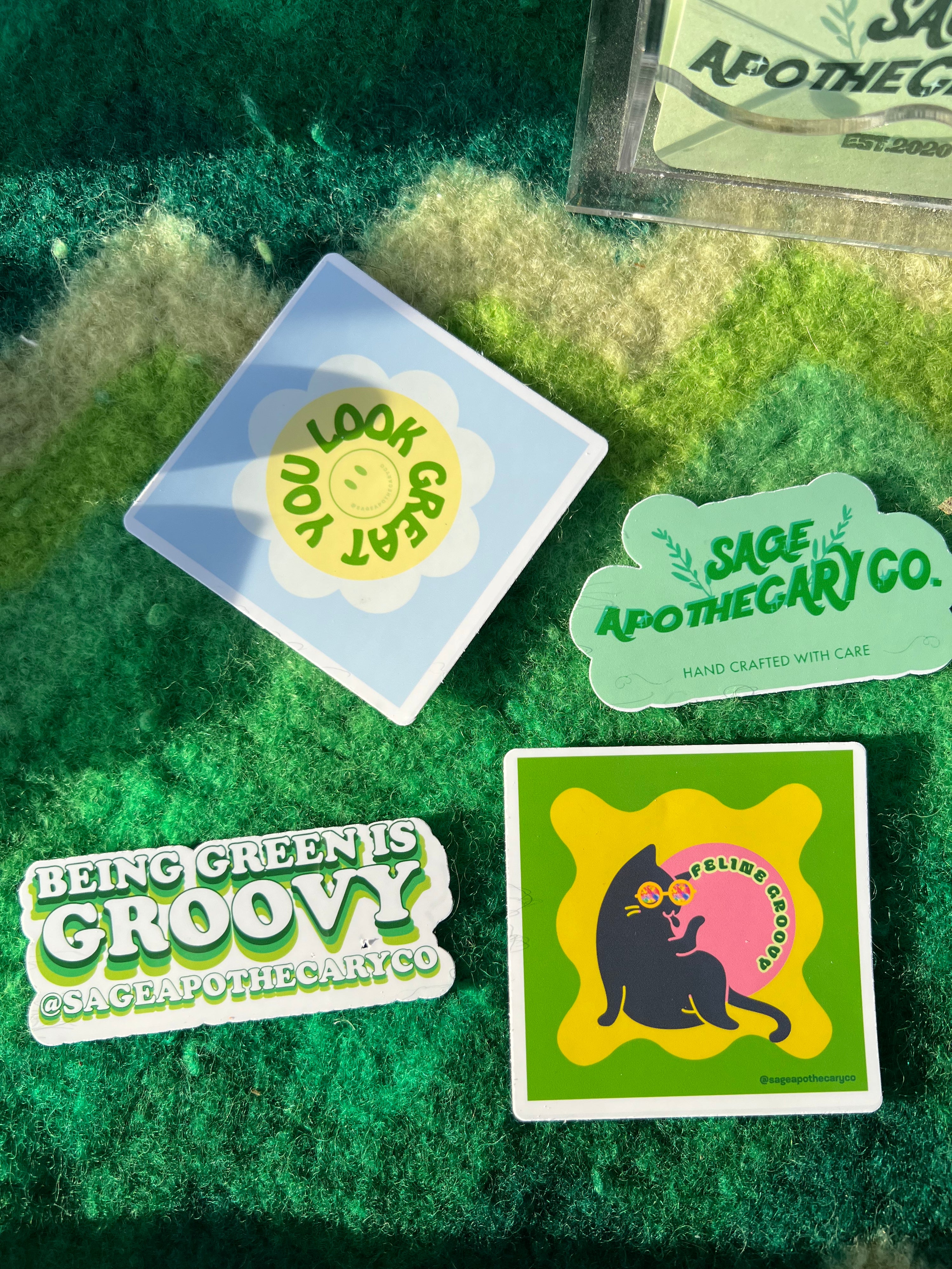 BEING GREEN IS GROOVY Sticker