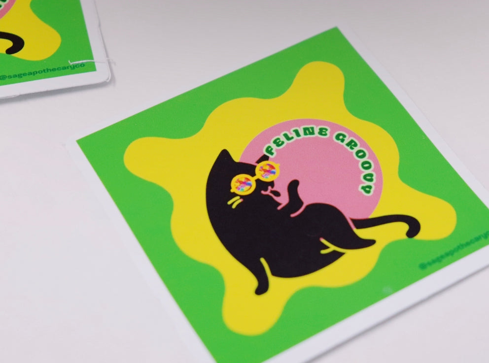 FELINE GROOVY Sticker